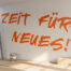 3D Illustration Wohnungswand Zeit für Neues